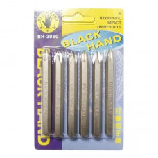 Black Hand Impact Driver Bit S2-Steel Pack - 2#(+) - 6pcs/ Pack